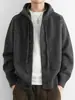 Chaqueta Cardigan de Punto con Capucha para Hombre, Nuevo Estilo Otoño 2026, Chaqueta Suéter Casual Holgada de Alta Gama