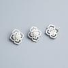 Plata Esterlina S925 Plata Tailandesa Botón Shouzi DIY Hecho a Mano Cuerda con Cuentas Pulsera Collar Accesorios Botón Ruyi Xiangyun