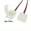Tira de LED Monocromática 5050 Impermeable, 2 Pines, 10 mm de Ancho, Hebilla sin Soldadura, Conector de Tira de LED de Conexión Media