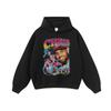Suéter com capuz estilo americano, estilo hip-hop, vintage, estampado, lavado, antigo, masculino e feminino, moda nacional, solto, manga comprida, moletom com capuz