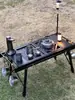 Versão Avançada da Mesa para Preparo de Chá com Conjunto de Fogareiro Embutido] Lu Ben Produtos para Exterior Mesa Multifuncional Portátil Igt