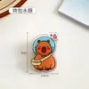 Clip de Pp de Doble Cara de Capibara Dibujo Animado Acrílico de Alto Valor Papelería Clip para Almacenamiento de Papeles de Examen Clip Sellador para Snacks