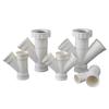 Te oblicua PVC32 con diferentes diámetros, accesorios de drenaje oblicuo de cuatro vías con junta de expansión, salida de agua directa de fábrica de tres vías y cuatro vías