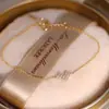 Pulsera de Amor con Diamante Chapada en Plata de Ley 925 con Oro de 18 Quilates Nicho Lujo Ligero Diseño de Alta Gama Exquisito Versátil Regalo para Chica