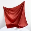 Pañuelo cuadrado de satén de 90 cm de color sólido para mujer transfronterizo, pañuelo para el cuello, pañuelo para la cabeza, satén, moda, brillante, seda, fabricantes, venta al por mayor