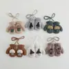 Guantes de Lana con Cuello Halter Estilo Ins Lindo para Niños, Guantes de Manopla Engrosados a Prueba de Viento y Frío, Guantes Cálidos para Otoño e Invierno