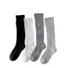 Calcetines Finos de Primavera y Verano Estilo Miu Calcetines Blancos Rayados para Pantorrilla Calcetines Largos Lisos de Seda Calcetines para Mujer