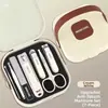 Set Portátil de Cortaúñas Anti-Salpicaduras 5-8 Piezas Kit de Manicura
