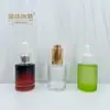 Frasco Redondo Reto de Fundo Grosso de 30ml, Frasco com Tampa Conta-gotas para Óleo Essencial, Frasco para Essência, Frasco Conta-gotas para Líquido Original, Material de Embalagem Cosmética