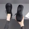 Mocasines de cordones con suela gruesa para mujer, que aumentan la altura, nuevos y elegantes zapatos versátiles de otoño 2026, zapatos de mujer cómodos y transpirables, efecto adelgazante