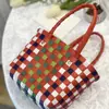 Cesta de Presente para Celebridade da Internet Presente de Acompanhamento Cesta de Presente para Lua Cheia Bolsa de Praia Cor Tecido Multicolorido Fita de Embalagem Bolsa Cesta Tecida