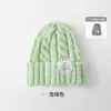 Cor sólida estilo japonês torção chapéu de lã estilo coreano feminino outono/inverno estudante quente proteção auricular chapéu de malha chapéu frio para todos os pares