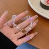 Nuevo brazalete de cuentas moradas retro estilo chino para mujer, brazalete elegante con borlas de lujo ligero, nuevo brazalete versátil para novias y parejas