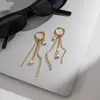 Pendientes de Borla con Pedrería Jieding Pendientes de Acero de Titanio Lujo Ligero Pendientes de Gama Alta Accesorios Transfronterizos de Nicho Pendientes de Acero Inoxidable