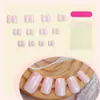 Europeu e Americano Transfronteiriço Cor Sólida Estilo Chinês Cor Sólida Rosa Unhas Usáveis Pontas de Unha Usáveis Unhas Postiças Atacado