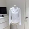 Las mujeres inteligentes también deberían ser hermosas. Camisa casual y relajada 100% ramio con cuello en V para mujer, top ligero y transpirable para primavera y verano