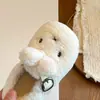 Zapatos de felpa con orejas de conejo para niños, nuevo estilo de invierno 2026, zapatos de algodón para bebé tipo princesa de color liso, calzado cálido