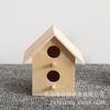Jaula de Pájaros de Madera Casa de Pájaros Nido de Pájaro Adorno Colgante Graffiti DIY Decoración de Navidad Pájaro Colgante