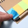 Bloc de Notas Triangular de Papel Kraft Transfronterizo Bloc de Notas Adhesivas Reutilizables Notas Adhesivas Publicitarias para Mensajes Desprendibles Set de Cuaderno de Espiral