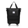 Bolsa de Fitness Viaje de Negocios Doble Capa Expandible Gran Capacidad Bolsa de Equipaje Almacenamiento Ruedas Universales Separación Seco y Húmedo Bolsa para Viajes Cortos