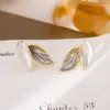 Brincos de Folha Coloridos Agulha de Prata, Simples e Versáteis, Estilo de Nicho, Brincos da Moda com Design Único, Acessórios de Orelha Únicos para Mulheres