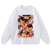 Camiseta de manga corta de venta directa de fábrica con estampados de anime y manga, corte holgado, talla grande, estilo retro desgastado