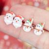 Pendientes navideños de nicho lindos pendientes de resina para perforación de oreja nuevos pendientes pequeños simples elegantes de moda para mujeres