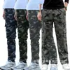 Pantalones Casuales de Trabajo para Hombre para Exteriores, Pantalones Casuales de Algodón Lavado para Hombre con Múltiples Bolsillos de Pierna Recta para Obras de Construcción