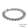 Pulseira Street Hip Hop Estilo Coreano Simples de Aço Inoxidável Nova Moda Dominadora Aço Titânio Pulseira Joias da Moda para Homens e Mulheres