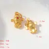 Aleación chapada en oro electroplateado copa de loto Dios de la Riqueza pequeño colgante de campeón collar pulsera colgante accesorios de joyería DIY