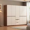 Armario para uso doméstico, mueble de almacenamiento para dormitorio, adecuado para apartamentos de alquiler, con puertas dobles, compartimentos separados, armario económico para almacenamiento infantil, mueble para mirador