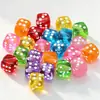 Contas espaçadoras de acrílico de 8mm com furos, formato de dado quadrado, vendidas a granel, para confecção de joias DIY, criação de pulseiras e outros projetos artesanais