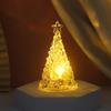 Decoración Navideña Regalo Estrella Árbol LED Luz Multicolor Cambiante Adorno de Escritorio Luz de Ambiente para Mesita de Noche Venta al por Mayor