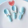 Dulce y Linda Cuchara Joyería Accesorios Pasador Pegamento Crema Hebilla de Zapato Material diy