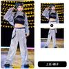 Traje de moda hip-hop infantil jaqueta de lantejoulas brilhante jazz dança tambor hip-hop moda passarela traje equipe traje