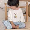 Pijama de Modal para Niños Niños, Estilo Delgado de Verano, Ropa de Casa para Niños Pequeños, Conjunto de Manga Tres Cuartos, Nuevo Modelo 2026, Clase A