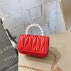 Nova bolsa infantil bolsa quadrada pequena bolsa portátil de pérola bolsa Princesa moda coreana mini bolsa para troco de menina acessórios