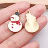 Papai Noel Boneco de Neve Floco de Neve Alce DIY Gota de Óleo Liga Acessórios de Joia Chaveiro Pequeno Pingente Pingente Transfronteiriço