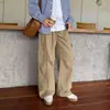 Marca de Moda Americana Diseño de Bolsillo Grande Sentido del Diseño Pantalones de Trabajo para Hombre Marca de Moda Nuevo Holgado Caída Estilo Perezoso Casual Pantalones de Pierna Recta