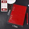 Caderno A5 Espesso Recarregável de Folhas Soltas Papelaria para Estudantes A4 B5 Portátil Capa de Couro Vintage Caderno