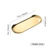 Placa oval de aço inoxidável prato guardanapo dourado Creative Dim Sum Tray Molho Snack Plate Joias Desktop Storage Plate