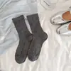 Calcetines de media pantorrilla para mujer Primavera y Verano, Nuevo Estilo Simple, Serie de Colores Frescos y Puros, Fibra de Bambú, Calcetines Ligeros y Transpirables para Mujer, Calcetines Anchos