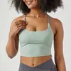 Sujetador Deportivo Sin Costuras Camiseta sin Mangas de Yoga para Mujer con Tirantes de Contraste, Diseño de Espalda Cruzada y Espalda Abierta