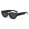 Gafas de sol de ojo de gato de metal de una sola pieza estilo europeo y americano para mujer, retro, de alta gama, para adelgazar la cara redonda, populares en línea, de moda, modernas