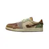 Zapatillas Deportivas Casuales de Baloncesto AJ1 Lightning Reverse Swoosh Black Warrior Mocha Transfronterizas para Hombres y Mujeres, Jordan 1 de Caña Baja