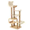 Marco de escalada para gatos transfronterizo, Casa para gatos, Árbol para gatos, Estructura de escalada para gatos con cápsula espacial integrada, Tablero multicapa de madera maciza, Tamaños grandes y pequeños para uso doméstico