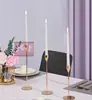 Conjunto Criativo de Velas de Ferro para Casamento Transfronteiriço, Galvanizado a Ouro, Peça Única para Decoração de Casa, Restaurante Ocidental, Bar e Mesa de Jantar