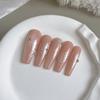 Pegatina para uñas YITU con forma de hormiga, diseño de flor roja, semitransparente, pintada a mano, fina, resistente, de doble capa, YT4080