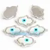 Accesorios para joyería DIY conector de ojos de diablo chapado en oro de cobre puro no se cae taladro no se decolora pulsera