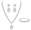 Collar de Cristal Estilo Chen Hao Transfronterizo para Mujer, Venta Directa del Fabricante, Estilo Indio Dubái para Novias